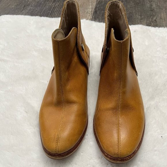 Vintage La Zapateria Peruvian Artisan Leather Ankle Boots Size 8 - Picture 3 of 16